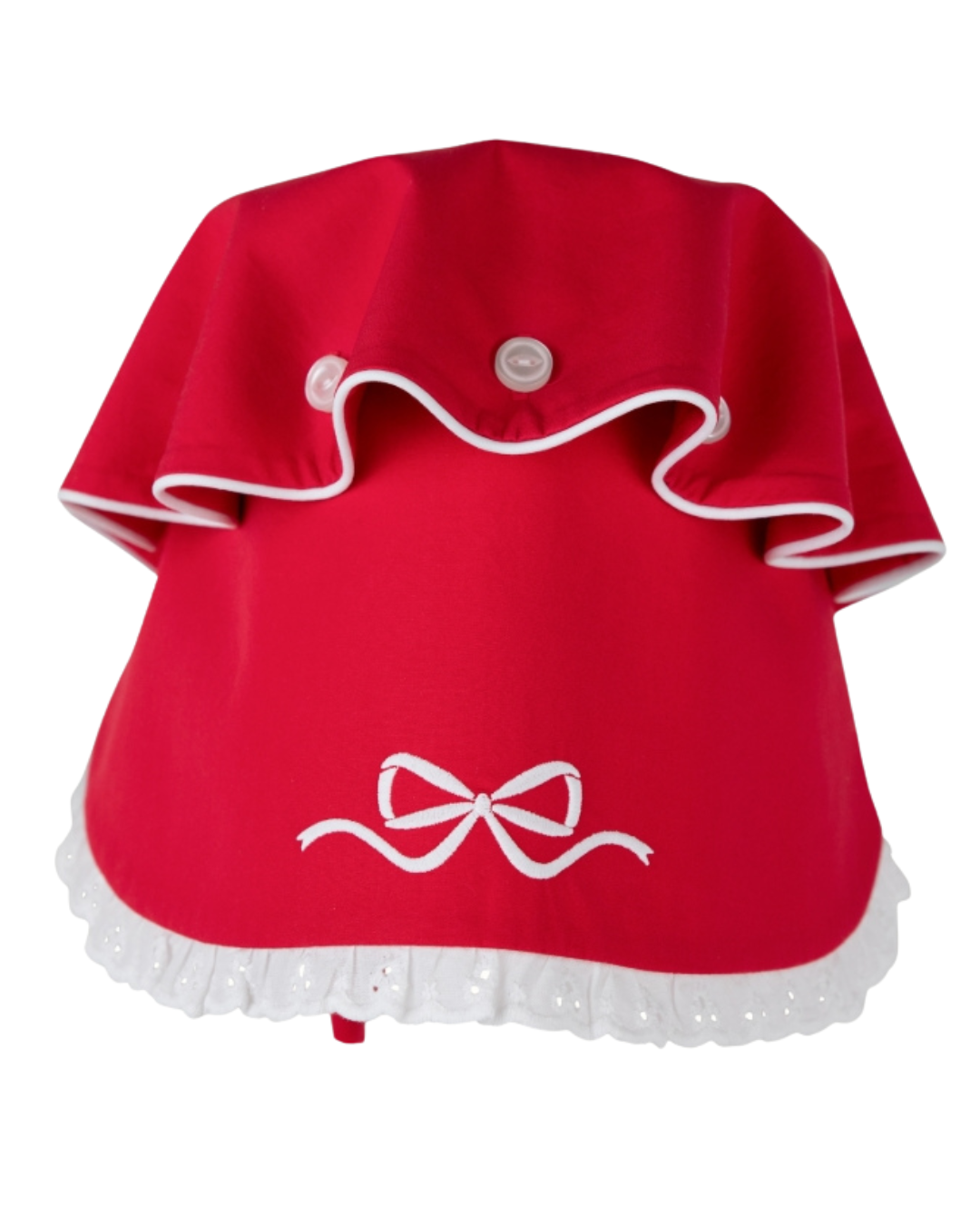 Bellefaire Bonnet - Richmond Red/White Bow