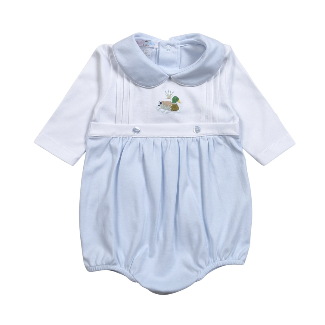Claire & Charlie Boys Royal Blue Shirt - Applique Mallard Duck main image 0