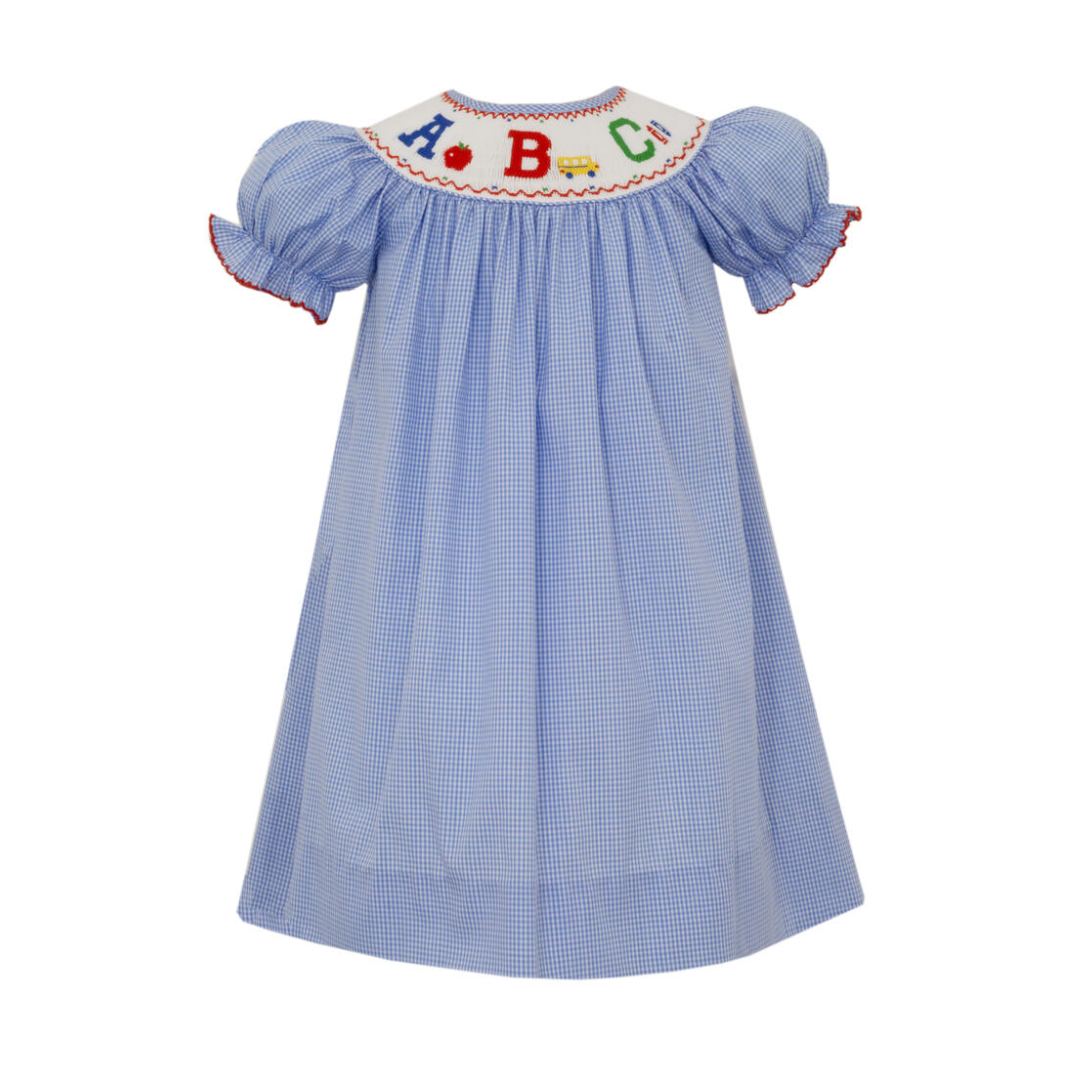 Back to School ABC Smocked Dress 6M-6T