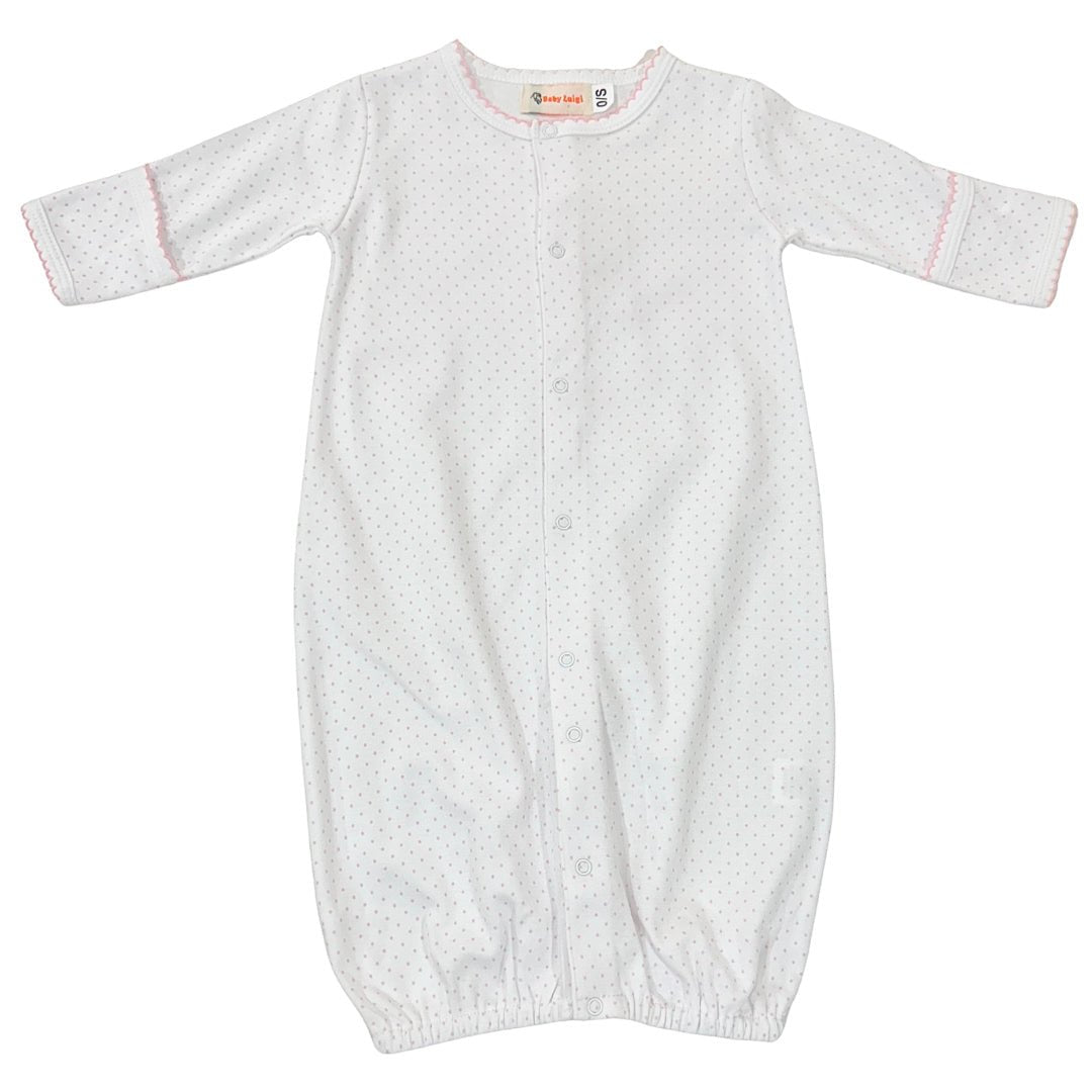 Magnolia Baby Girls Pink Ruffled Converter Gown main image 0