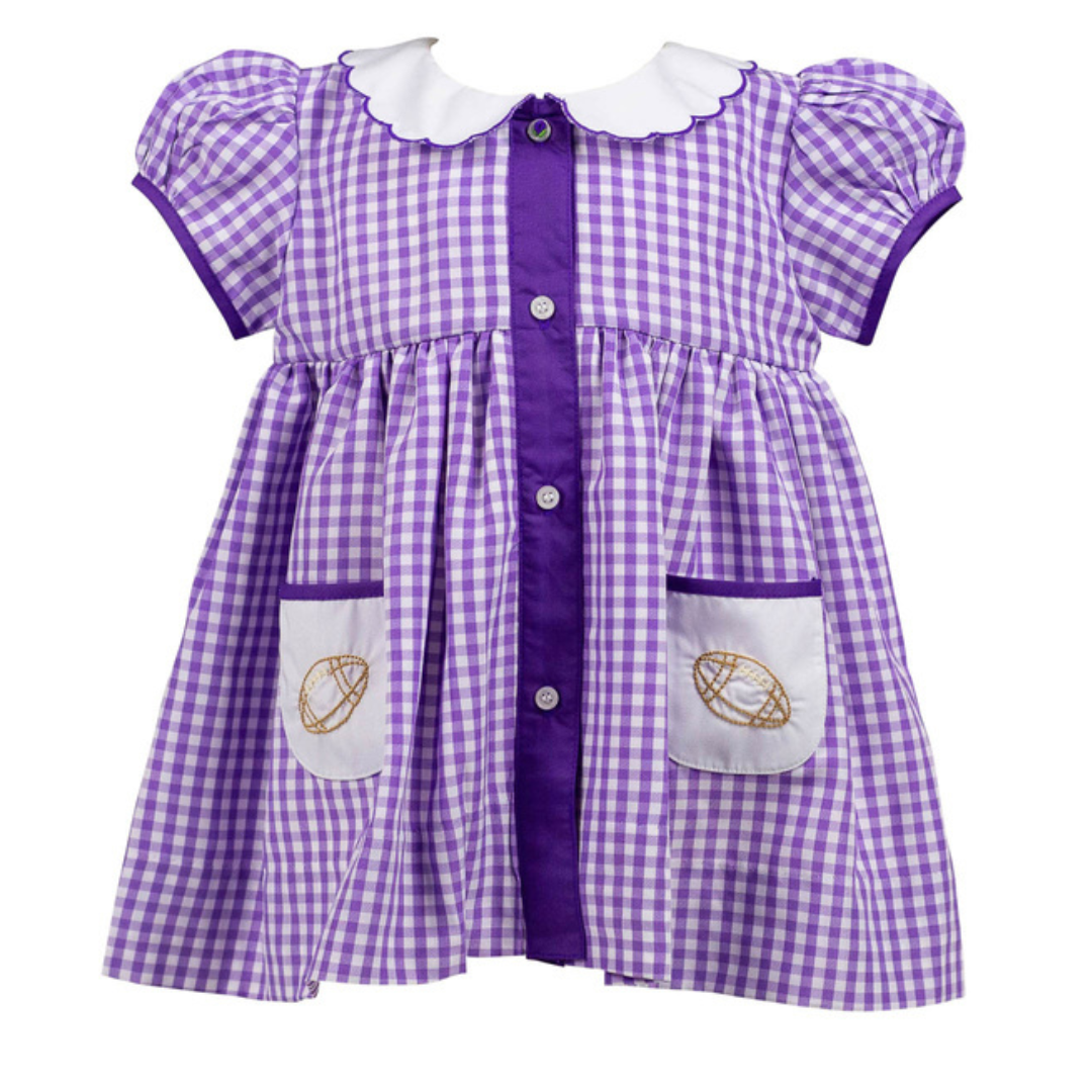 purple game day dress White Sequin Game Day