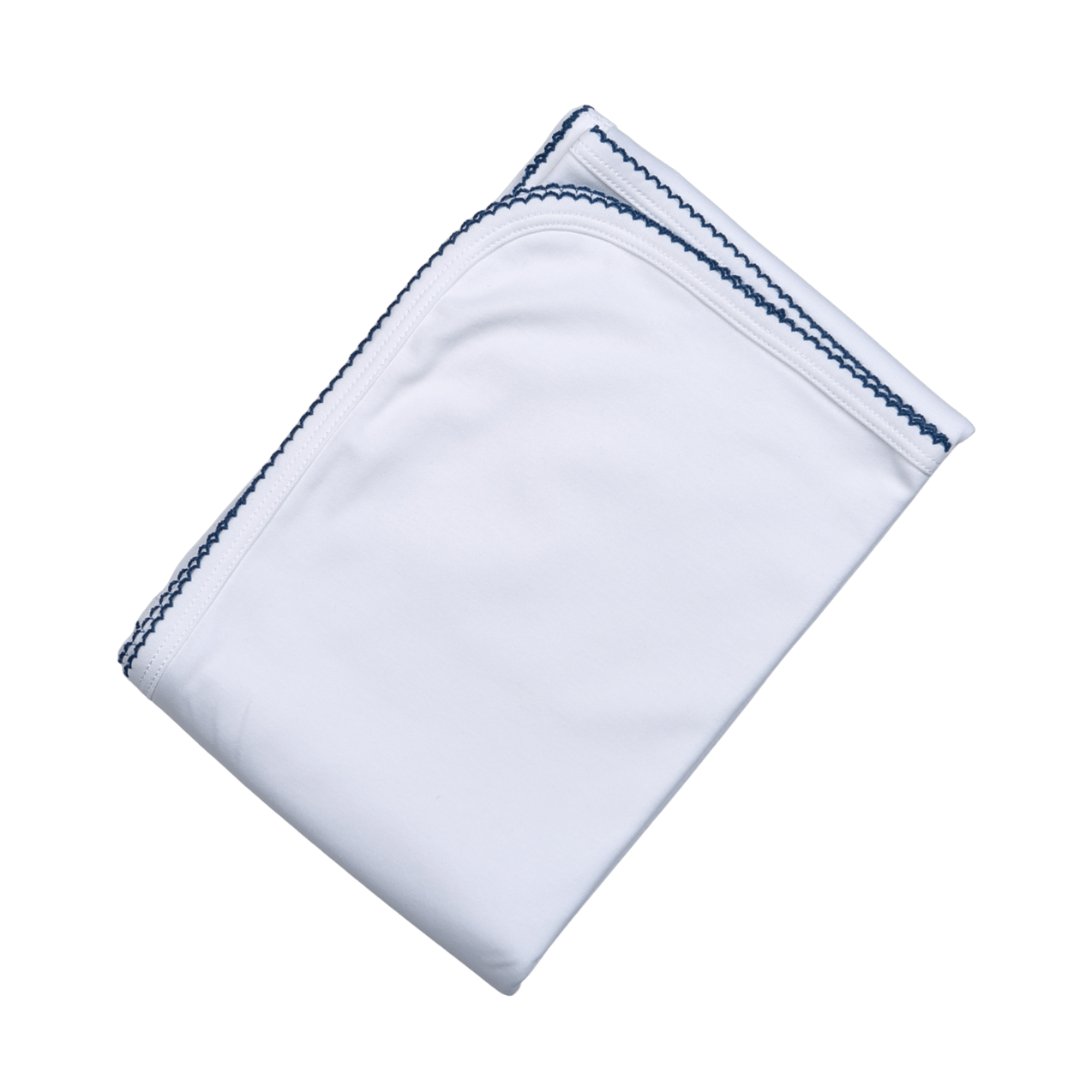 Proper Peony Small Pima Blanket, Blue main image 1
