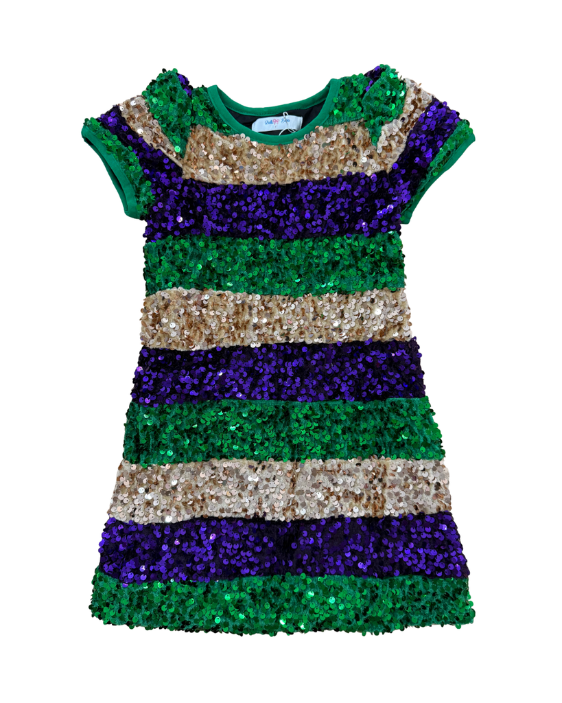 Mardi Gras Sequin Dress GG's Children's Boutique Mardi Gras Sequin Dress GG's Children's Boutique