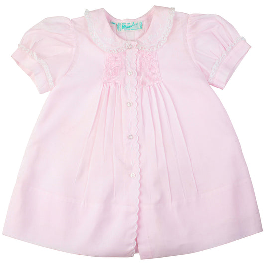 Pink Scalloped Trim Slip Dress