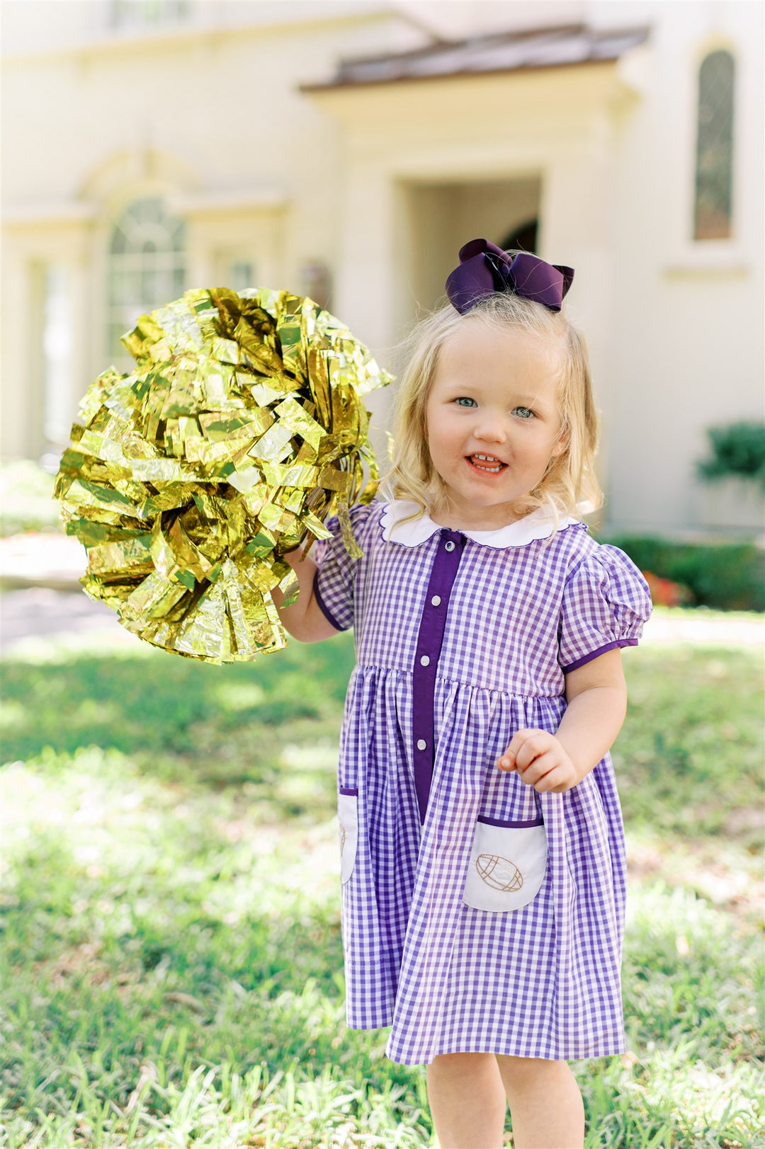 purple gameday dress Gameday Purple Gingham Girl Dress – GG's Children's Boutique