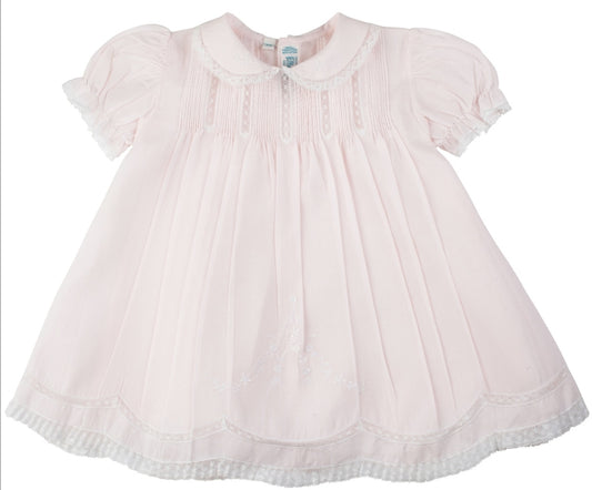 Pink Collared Lace Slip Dress