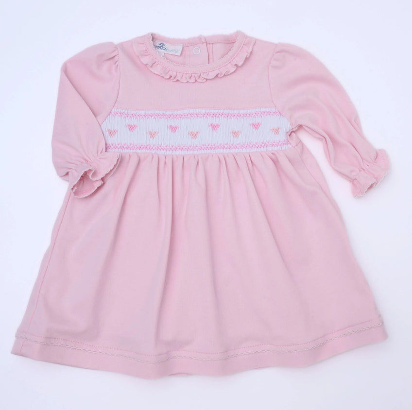 chinese dress ladies Valentine's Classics Smocked Long Sleeve Dress – GG's Children's Boutique
