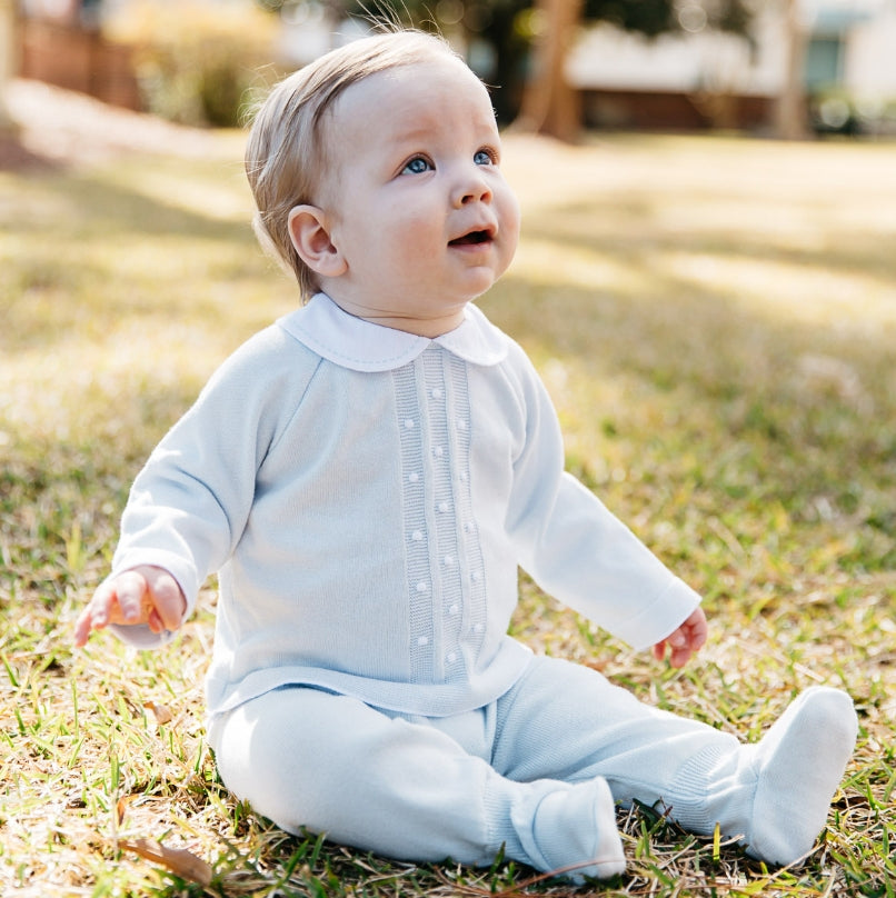 Pique Collar Dot Knit Set – GG's Children's Boutique