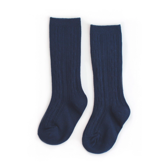 Navy Knee High Socks