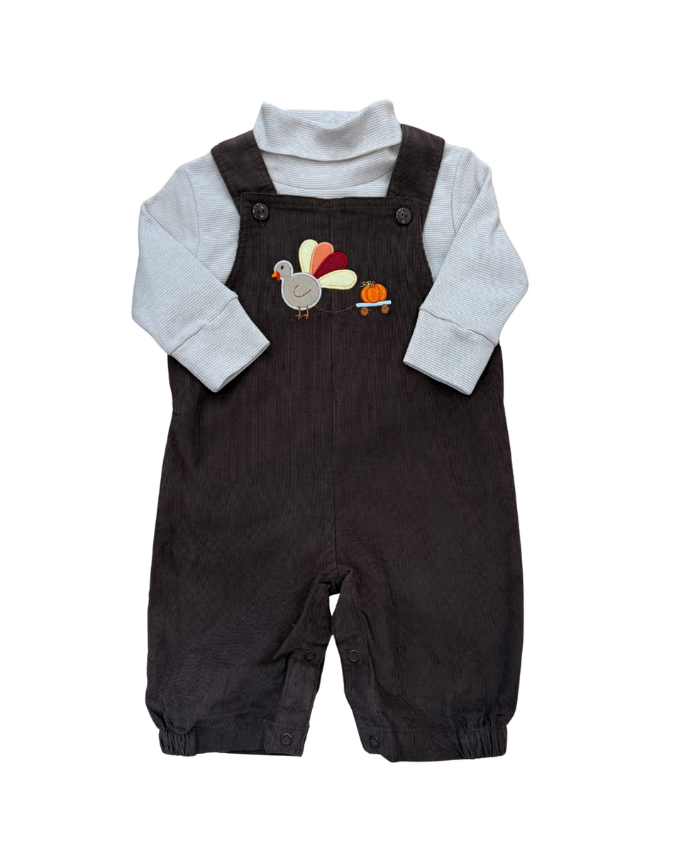 Turkey Corduroy Overall – GG's Children's Boutique