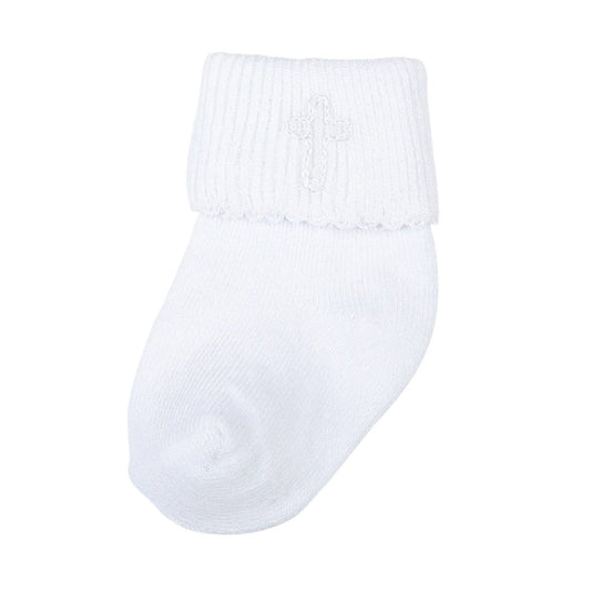 Blessed Embroidered Socks - White - GG's Children's Boutique