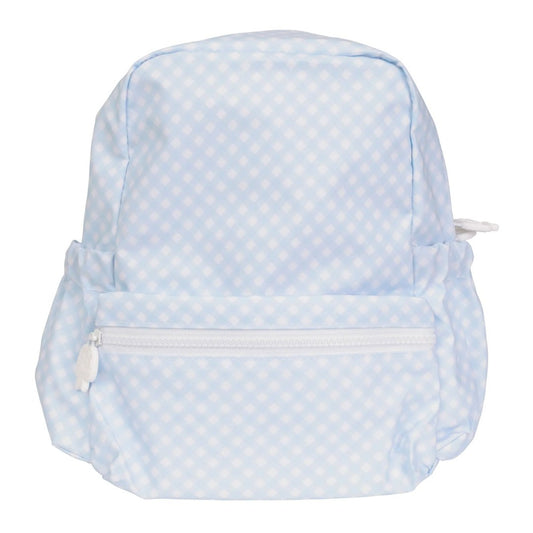 Blue Gingham Large Backpack - GG's Children's Boutique