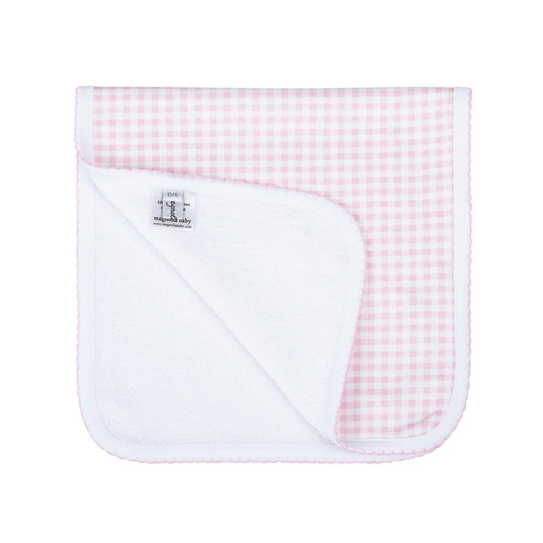 Mini Checks Burp Cloth - Pink – GG's Children's Boutique