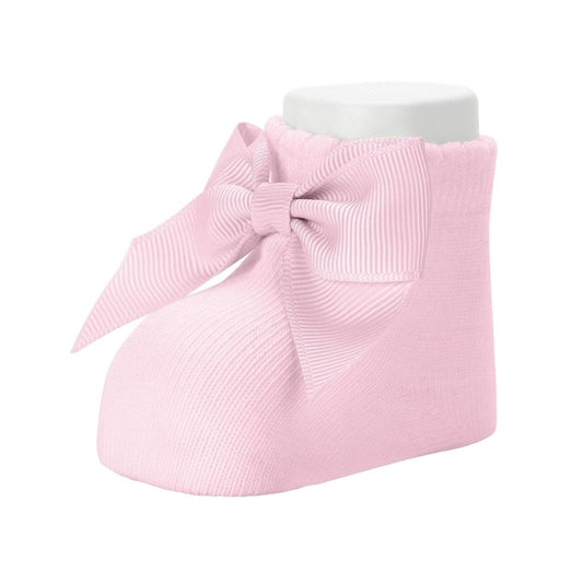 Newborn Pink Organic Cotton Bow Socks - GG's Children's Boutique