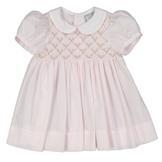 Rosebud Diamond Smocked Dress - GG's Children's Boutique