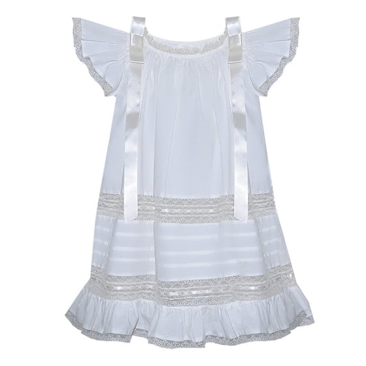 White Nora Dress - GG's Children's Boutique